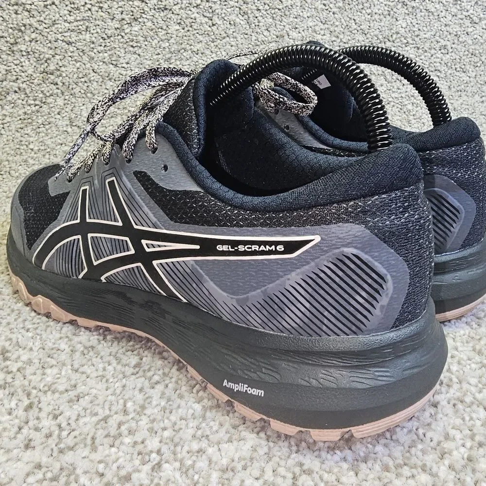 ASICS Women's Gel-Scram 6 Grey Pink Athletic Sneakers Camo Size‎ 9 Amplifoam